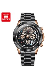 OLEVS 2022 New Fashion Top Brand Luxury Multifunctional Waterproof Casual Watches Stainless Steel Quartz Watch Reloj Hombre 9921