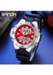 Sanda Top Luxury Sports Men Casual Quartz Watch Military Style Watches Men Waterproof S Shock Male Clock Relogio Masculino 3009