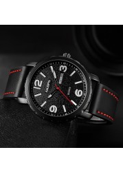 2021 New Round Simple Men Quartz Wrist Watches Male Clock PU Leather Creative Watches Relogio Masculino Wristwatches Gift