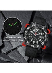 2022 new silicone strap men watches top fashion luxury brand business luminous quartz watch casual men waterproof date watch