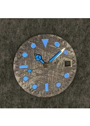 29mm diameter meteor dial design suitable for DG2813 or MIYOTA8215 movement sub-chain watch accessories blue luminous