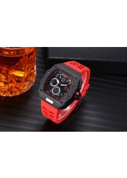 Automatic date watch limited edition men's watch luxury brand full-featured quartz watch silicone strap