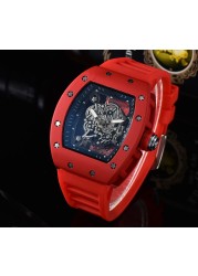 2022 RM Feature Luxury Men's Military Hollow Sports Watch Men Analog Date Quartz Watch Men's Watch