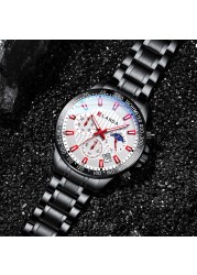 New Style Fashion Chronograph Waterproof Male Wrist Watch Male Business Watch Quartz Wristwatch Relogio Masculino 2022