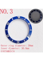 Black/Blue/Green Mens Watches Replacement Accessories Watch Face Bezel Ceramic Insert for 40mm Sub-automatic 38mm