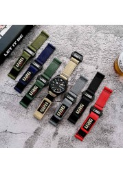 20mm 22mm Nylon Watch Band For Samsung Galaxy Watch 4 46mm 42mm For Active 40 44mm grea S3 Strap Sport Loop For Huawei GT2 46mm