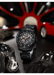 2022 AILANG Skeleton Luxury Watch Men Automatic Mechanical Watch Stainless Steel Black Waterproof Watch Relogio