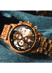 Kunhuang Wooden Watch Men Watches Customized Watches Personality Creative Design Logo Letter Engraved Carved Clock