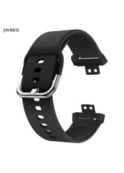 Durable Solid Color Soft Silicone Wristband Watch Wrist Strap For Huawei Watch Fit Smart Wristband Accessories