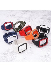 Sport Strap for Apple Watch Band 7 41mm 45mm Series Se 6 5 4 3 44mm 42mm Transparent Silicone Strap Bracelet for iWatch 38mm 40mm