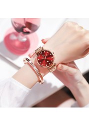 OLEVS Female Watches Fashion Casual Ladies Wristwatch Waterproof Rose Gold Stainless Steel Wristwatch For Women Simple Thin