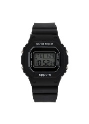 New Fashion Square Digital Watch Women Sports Watches Wrist Watch Electronic Clock