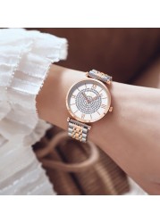 Luxury Crystal Women's Wristwatches Top Brand Fashion Diamond Ladies Quartz Watch Female Steel Wristwatch