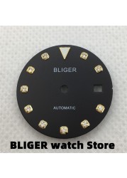 BLIGER 29.3mm Diamond Watch Set Dial For Miyota 8215 8205 821A Mingzhu DG3804 ETA 2824 2836 Movement