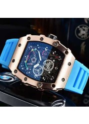 3-pin new Richard men's watch luxury brand watch men's quartz automatic watch male watch