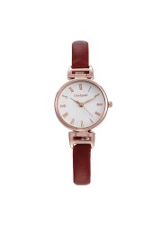 Casual and versatile little fresh Roman lady quartz watch leisure small leather fine strap student watch