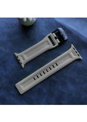 Silicone strap for Apple Watch band UAG 44mm 40mm 45mm 38mn 42mm UAG rubber watchband bracelet iwatch series 3 4 5 6 SE 7 band