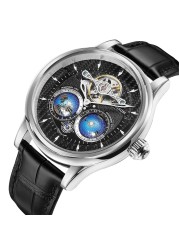 Super Automatic Rotation 3D Double Earth Flywheel Mechanical Watches Northern/Southern Hemisphere Mechanical Watches SEAKOSS 1963 Automatic Wristwatches