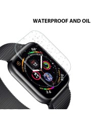 3pcs Clear Flexible Screen Protector for Apple Watch Series 7 6 5 4 3 SE Applewatch IWatch 45mm 44mm 42mm 41mm Screenprotector Film