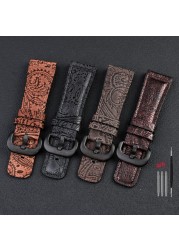 For Seven Friday Q2/03/M2/M021/T2 Genuine Leather Watchband Vintage styleDiesel Watch Men Cowhide Leather Strap Bracelet Accessories