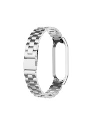 Stainless Steel Metal Strap For Mi Band 6 Xiaomi Mi Band 5 4 3 Band Compatible Bracelet Wristband Mi Band 6 5 4 3 Accessories