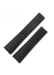 CARLYWET - Watch strap 20 22mm, grey, white, genuine suede, antique alternative, for Tag Heuer watch