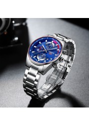 NIBOSI New Luxury Brand Stainless Steel Business Men's Watch Sport Waterproof Date Male Clock 2021 Watches Relogio Masculino