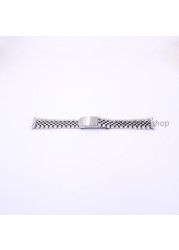 19 20 22mm Hollow Curved End Solid Screw Links Steel Replacement Watch Band Vintage Jubilee Bracelet for Rolex