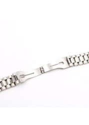 Carlywet 20mm Wholesale Silver Hollow Curved End Screw Quick 316L Stainless Steel Replacem Band Belt Jubilee Old Style Bracelet