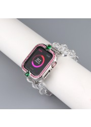 Luxury Gem Case for Apple Watch Series 6/5/4/3/2/1/SE Alloy Protector 40 44mm for iWatch 38 42mm Metal Bumper Cover Case