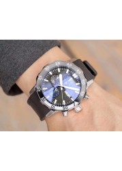 High-end men's watch Aquatimer quartz movement chronograph ceramic sapphire crystal yellow black blue rubber men's watches