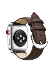 Luxury leather straps for apple watch series 6 5 4 3 2 SE, iwatch accessories 38 4042 44mm