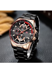 Fashion Men's Watches 2022 Quartz Watch Chronograph Sport Watch Luxury Brand Waterproof Calendar Business Big Small Focus Male