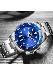 2022 WLISTH Design New 40mm Men Luxury Quartz Movement Wrist Watch Men Stainless Steel Waterproof Watch Relogio Masculino