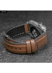 URVOI Leather Strap for Apple Watch Series 7 6 SE 5 4 3 Feel Comfortable Soft Touch Pin Buckle Suitable for iWatch 40 41 44 45mm