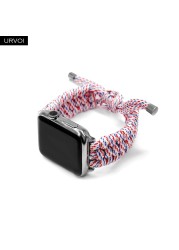 URVOI المظلة الحبل الفرقة ل أبل ساعة سلسلة 7 6 SE 5 4 321 تمتد مشبك حبل حزام ل iWatch outdoor تصميم 40 44 مللي متر