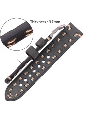 Handmade Watchbands With Retro Stainless Steel Buckle 22mm 24mm Men Women Genuine Leather Watch Band Strap Strap Watch Accessorie