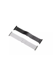 URVOI Link Bracelet for Apple Watch 7 6 SE 5 4 3 2 1 Band Space Ceramic Strap for iWatch 40 41 44 45mm Color White Black