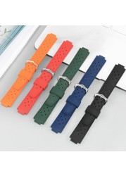 Replacement strap for chain blue balloon waterproof silicone strap 20x12mm 22x14mm soft rubber bracelet with pin buckle