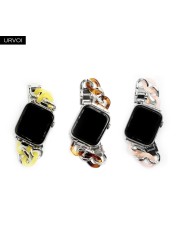 URVOI Link Bracelet for Apple Watch Series 7 6 SE 5 4 3 Band for iwatch Resin Strap Cow Boy Chain Girls Stainless Steel Bracelet