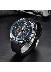 Top Luxury Brand BENYAR 2022 Men's Quartz Watch Multifunction Sport Chronograph 30M Waterproof Wrist Watch Clock Relogio Masculino