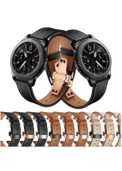 20 22mm Leather Strap For Huawei Watch GT 2 46mm Watch Band For Samsung Galaxy Watch 4 40/44mm Calsssic 46 42mm Active2 Bracelet