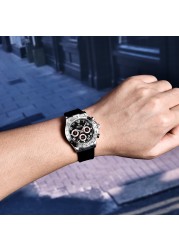 BENYAR New Luxury Men's Quartz Wrist Watches Top Brand Chronograph Stainless Steel 30M Waterproof Sport Watch for Men reloj hombre