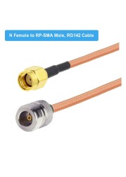 BEVOTOP RG142 N Male Plug to SMA Male RF Connector Cable Adapter Jumper Coaxial Pigtail RG-142 Extension Cord 10cm 15cm 50cm 1m