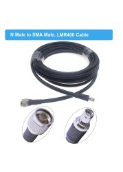 LMR400 Cable RP-SMA Male to N Female 50 Ohm RF Coax Extension Jumper Pigtail for 4G LTE Cellular Amplifier Phone Signal Booster