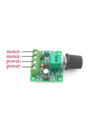 Speed ​​Controller Voltage Knob Switch Kit DC 1.8V 3V 5V 6V 12V 2A PWM Low Voltage Motor Speed ​​Controller