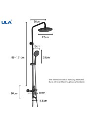 ULA Shower Faucet Stainless Steel Bathroom Bathtub Faucet Shower Mixer Faucet Black Shower Tap Head Rainfall Shower Tools