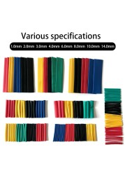 164pcs Heat Shrink Tubing Heat Shrink Tubing Wrap Kit Electrical Connection Wire Cable Insulation Sleeving