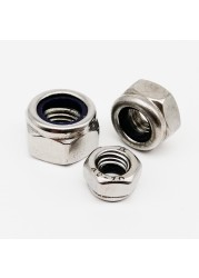 162/357pcs M2 TO M12 DIN985 304 Stainless Steel Hex Knob Nylon Insert Lock Nut Assorted Hex Self-locking Nylock Lock Set