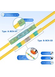 800/400/200pcs Heat Shrink Connector, Weld Seal Wire Connectors, Heat Shrink Butt Crimp Connectors Electrical Wire Terminals